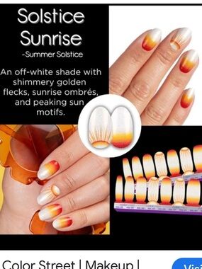 Color Street Solstice Sunrise FDS626 sparkling yellow orange pink gold specs